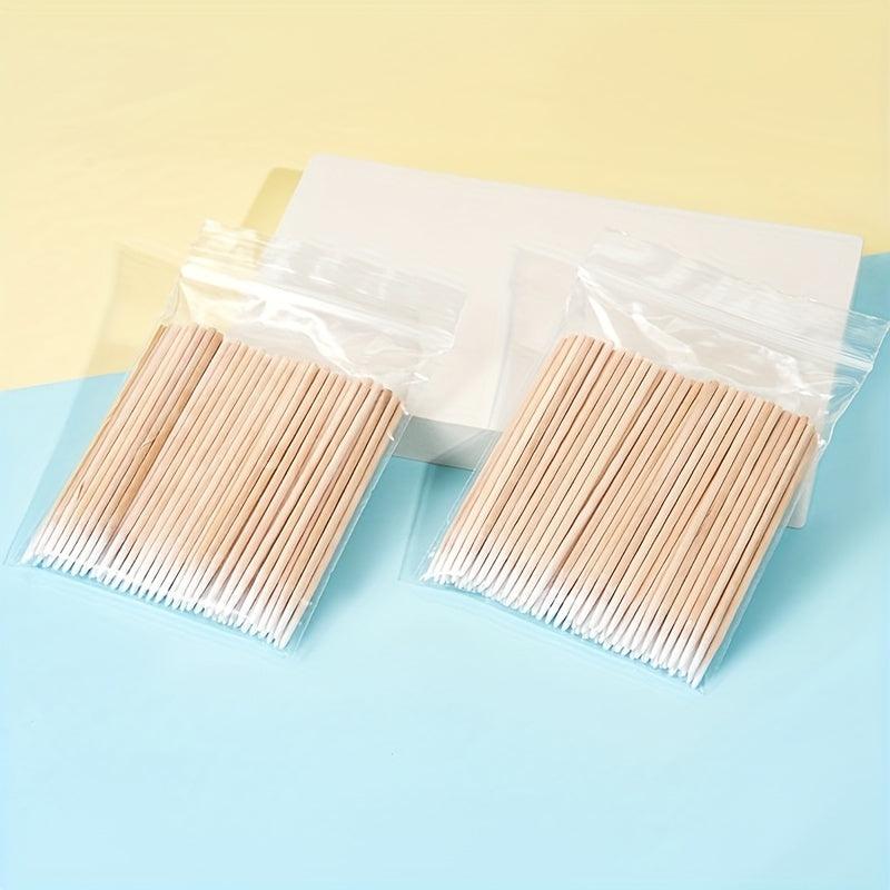100pcs Disposable Pointed Tip Swabs for Make Up Tattoo Permanent Supplies