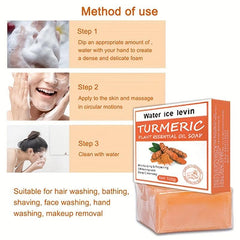 2pcs 100g Ginger Soap Facial Cleansing Bath Soap Ginger Soap Fragrant Soap