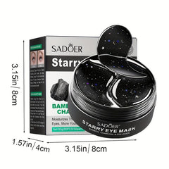 Bamboo Charcoal Damask Rose Eye Mask Moisturizes Skin 80g 60PCS 30pairs