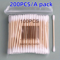 100pcs Double Tipped Cotton Buds for Makeup & Cleaning