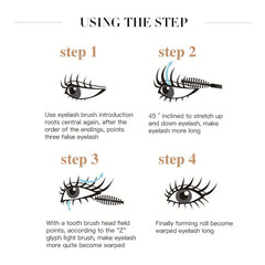 2pcs 4D Waterproof Thick Curling Mascara Durable Enlarge Eyes Smudge Proof