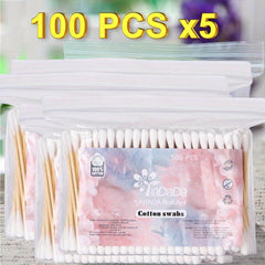Biodegradable Wooden Swabs Double Round Thick Tips 200 Count