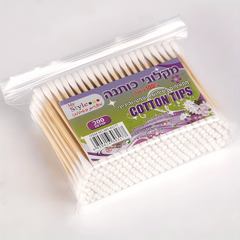 Biodegradable Wooden Swabs Double Round Thick Tips 200 Count