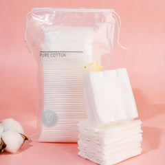 100pcs Thick Makeup Pads Eye Makeup Remover Natural Square Puff