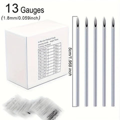 100pcs Disposable Piercing Needles Stainless Steel Sterile Kit