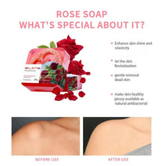 100g Rose Loofah Soap Hydrating Exfoliating Smoothing