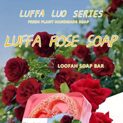100g Rose Loofah Soap Hydrating Exfoliating Smoothing