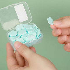 1100 Soap Flakes in 2 Transparent Boxes Portable Petals Soap for Hand Washing