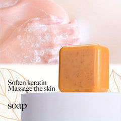 Turmeric Soap 70g Travel Size with Foaming Net, Natural Soap for Face and Body