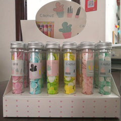 6Pcs Travel Paper Soap Tablets Test Tube Soap Flower Soap Paper Bottles