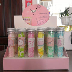 6Pcs Travel Paper Soap Tablets Test Tube Soap Flower Soap Paper Bottles