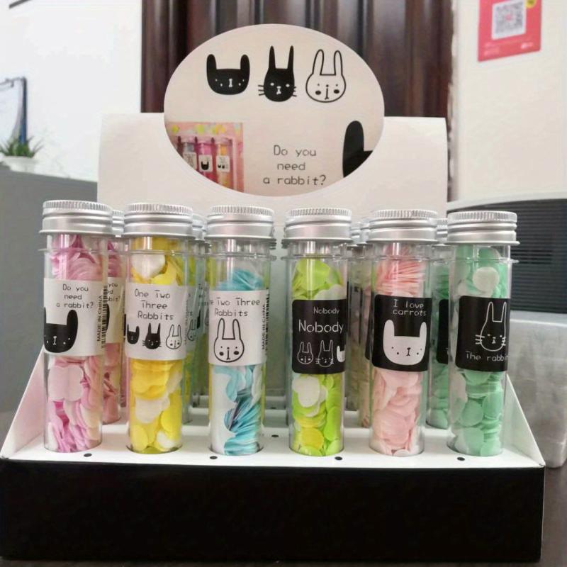 6Pcs Travel Paper Soap Tablets Test Tube Soap Flower Soap Paper Bottles