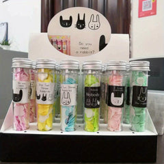 6Pcs Travel Paper Soap Tablets Test Tube Soap Flower Soap Paper Bottles