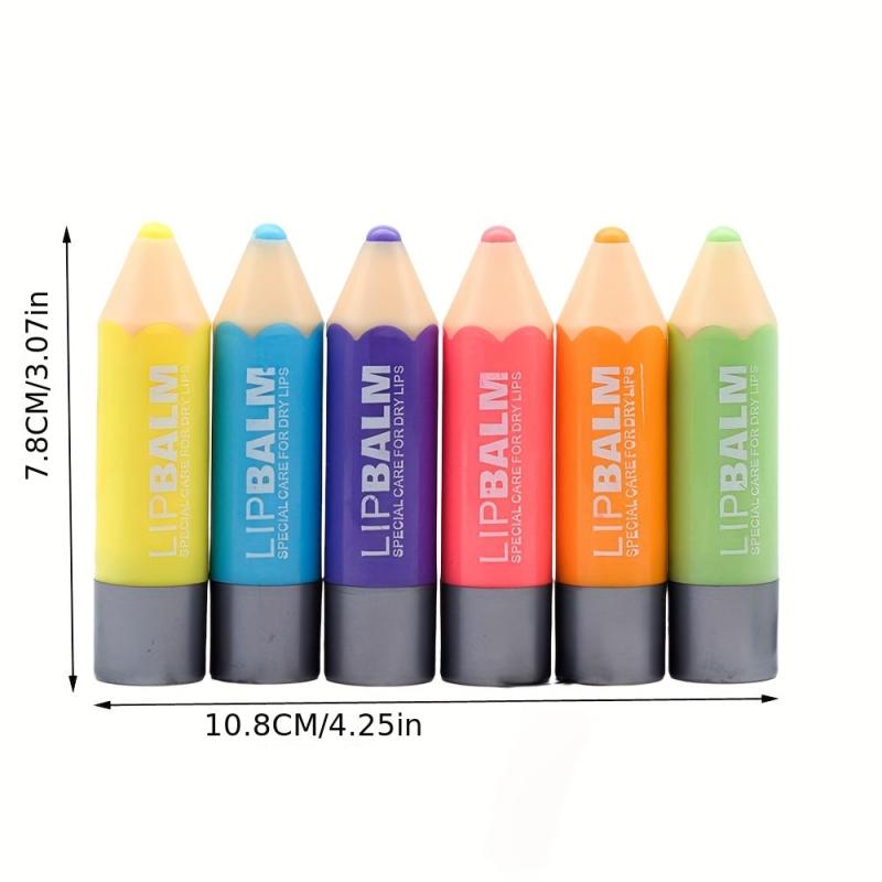 6Pcs Moisturizing Lip Balm Tube Set for Girls Women Make Up Gift