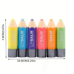 6Pcs Moisturizing Lip Balm Tube Set for Girls Women Make Up Gift