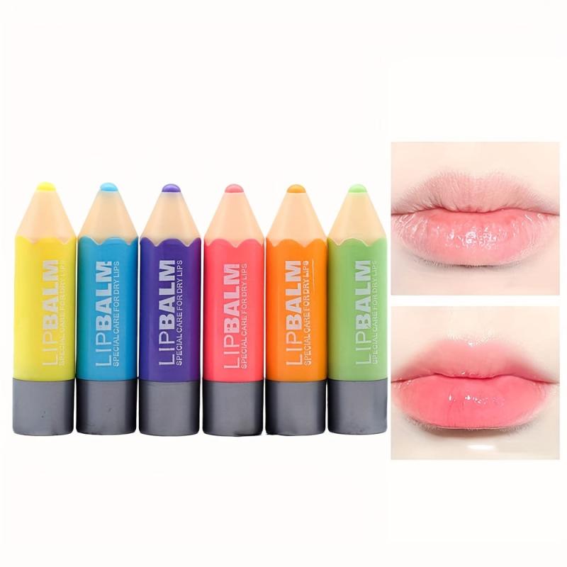6Pcs Moisturizing Lip Balm Tube Set for Girls Women Make Up Gift