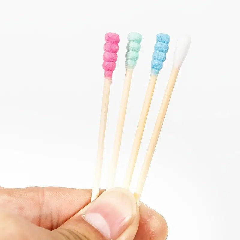 500Pcs Double Head Spiral Cotton Swabs Ear Cleaning Makeup