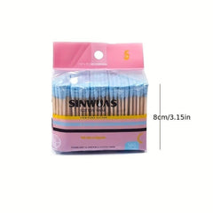 500Pcs Double Head Spiral Cotton Swabs Ear Cleaning Makeup