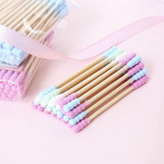 500Pcs Double Head Spiral Cotton Swabs Ear Cleaning Makeup