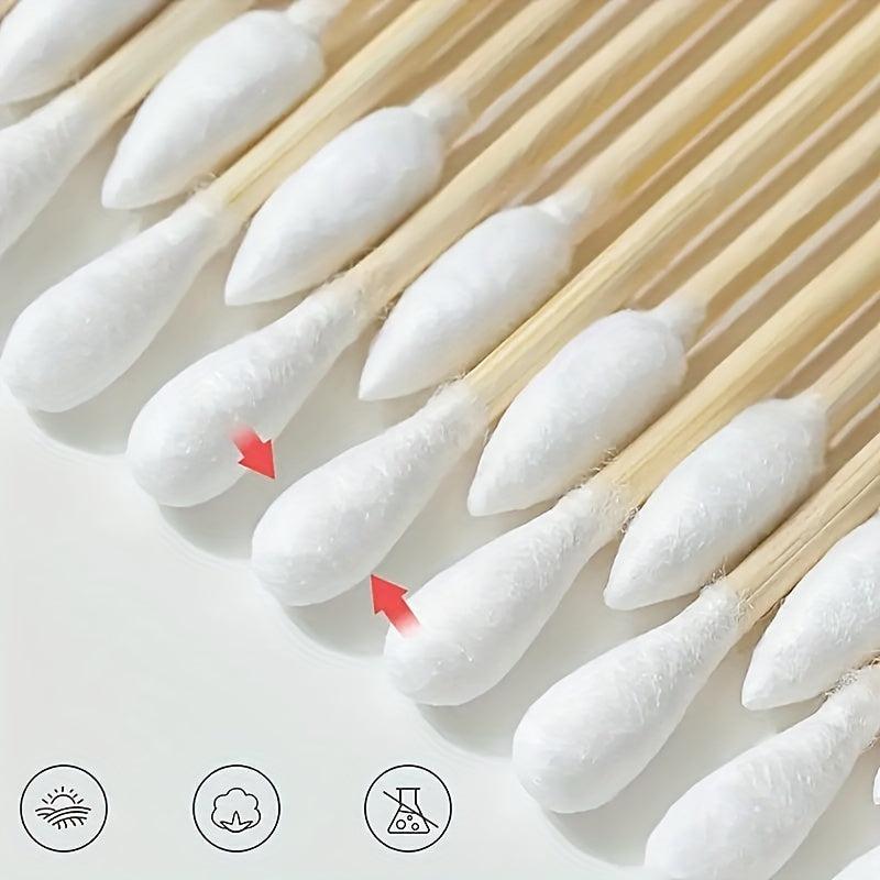Disposable Cotton Swabs for Ears Round & Pointed Tip Buds 100-500pcs