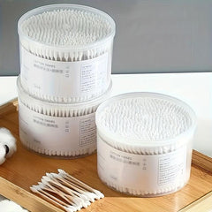 Disposable Cotton Swabs for Ears Round & Pointed Tip Buds 100-500pcs