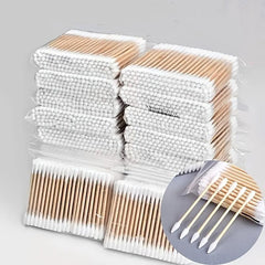 Disposable Double Headed Cotton Swabs for Beauty Makeup Removal