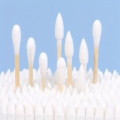 200pcs Disposable Cotton Swabs Wooden Stick Sanitary Cotton Buds