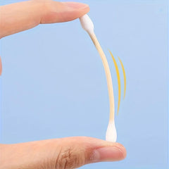 200pcs Disposable Cotton Swabs Wooden Stick Sanitary Cotton Buds