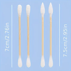 200pcs Disposable Cotton Swabs Wooden Stick Sanitary Cotton Buds