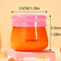 Moisturizing Lip Balm Honey Pot - Strawberry & Peach Flavor
