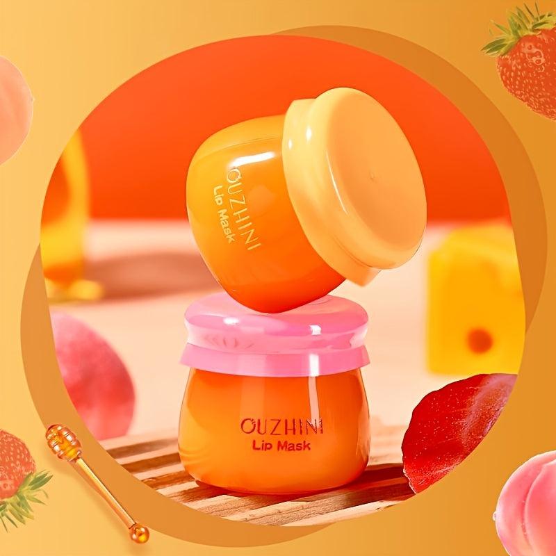 Moisturizing Lip Balm Honey Pot - Strawberry & Peach Flavor