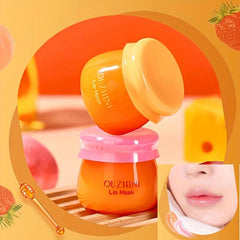 Moisturizing Lip Balm Honey Pot - Strawberry & Peach Flavor