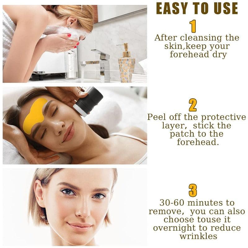 10Pcs Face Wrinkle Patches Hydrolyzed Collagen Smooth Forehead Fine Lines
