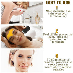 10Pcs Face Wrinkle Patches Hydrolyzed Collagen Smooth Forehead Fine Lines