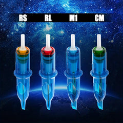 50pcs Tattoo Cartridge Needles Disposable Mixed Size Standard Round Liner