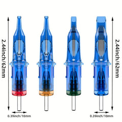 50pcs Tattoo Cartridge Needles Disposable Mixed Size Standard Round Liner