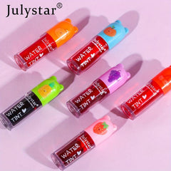 6-Piece Makeup Mirror Lip Glaze Set - Moisturizing Lipstick