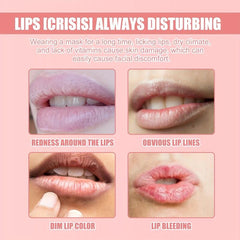 2pcs Honey Strawberry Lip Mask With Lip Brush Moisturizing