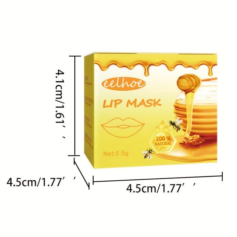 2pcs Honey Strawberry Lip Mask With Lip Brush Moisturizing
