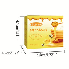 2pcs Honey Strawberry Lip Mask With Lip Brush Moisturizing