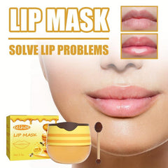 2pcs Honey Strawberry Lip Mask With Lip Brush Moisturizing