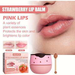 2pcs Honey Strawberry Lip Mask With Lip Brush Moisturizing