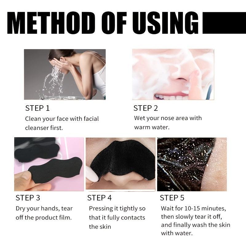 10 Pcs Blackhead Remover Mask Deep Cleansing Skin Care Pore Acne Caring Mask