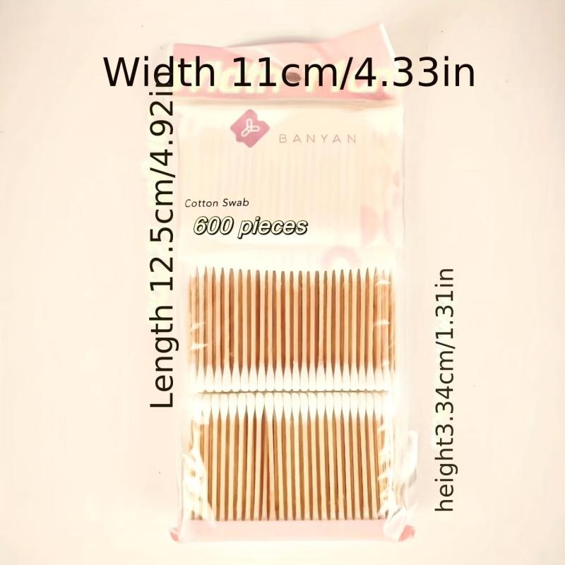 600 PCS Double Headed Cotton Swabs Disposable Cotton Buds