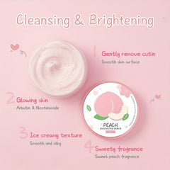90g Peach Facial & Body Scrub Natural Exfoliating Scrub