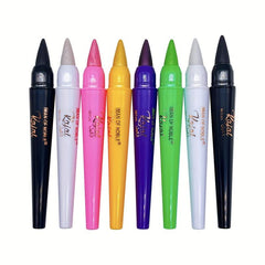 8pcs Matte Eyeliner Gel Pencil & Colorful Pearly Pen for Party Makeup