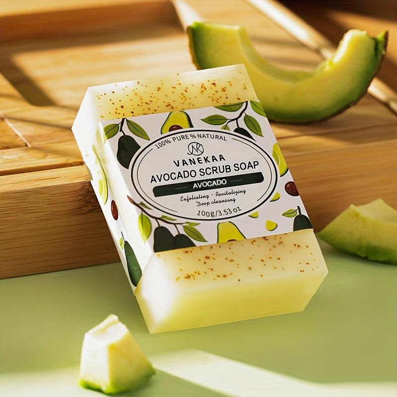 Avocado Scrub Soap for Face and Body Care