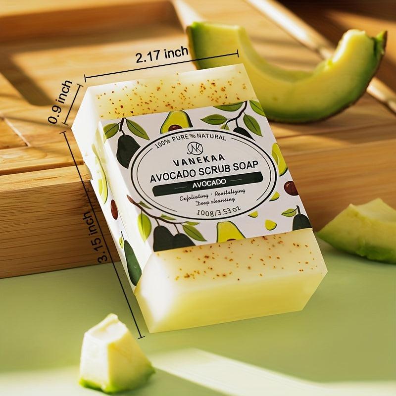 Avocado Scrub Soap for Face and Body Care