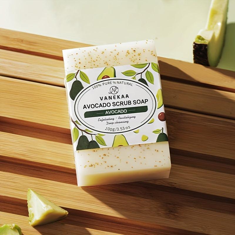 Avocado Scrub Soap for Face and Body Care