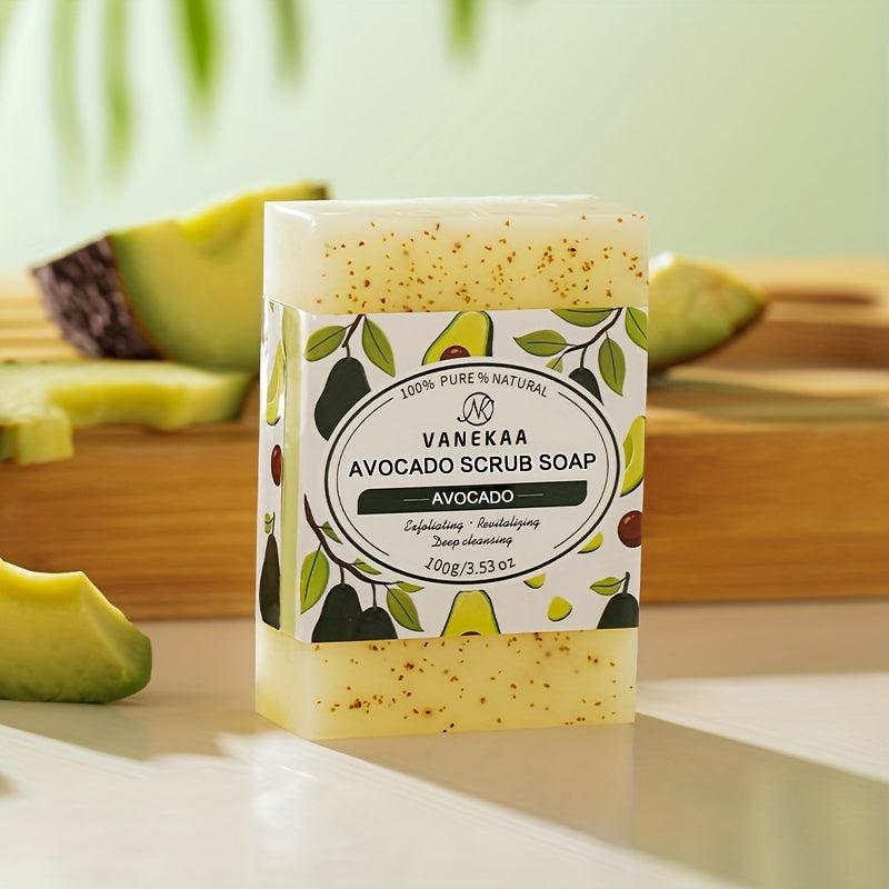 Avocado Scrub Soap for Face and Body Care